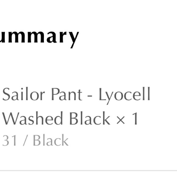 rollas sailor pant lyocell washed black sz 31 - Picture 5 of 6